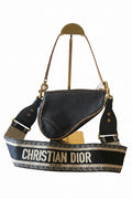 Borsa Christian Dior Saddle Slim in Denim con tracolla
