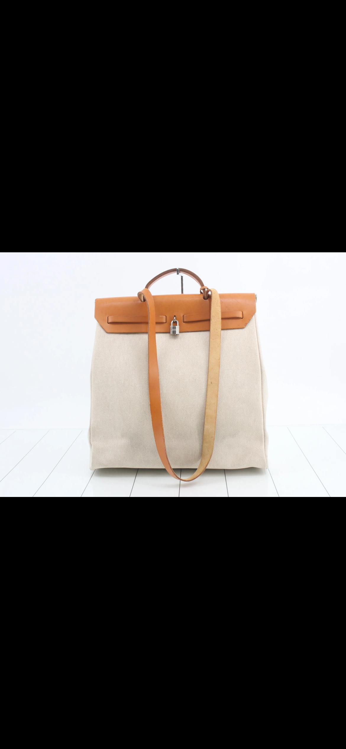 Borsa Hermès Herbag MM  (Modello 2-in-1 in Tela e Cuoio)