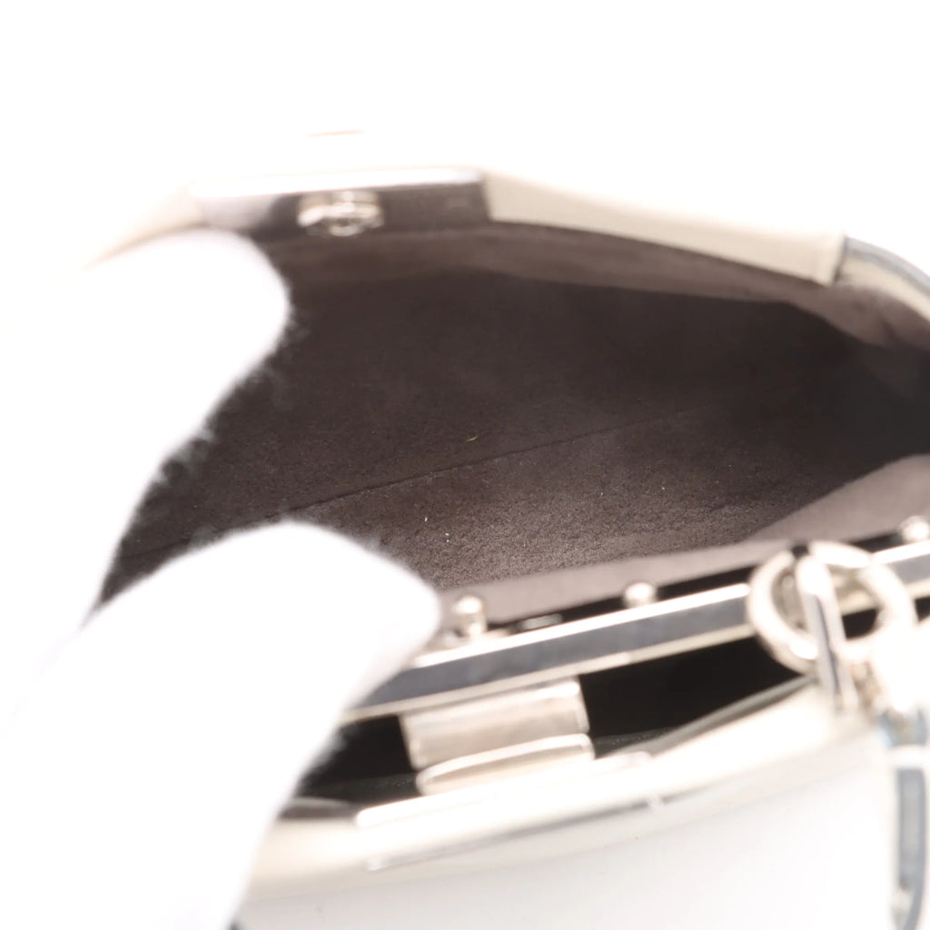 Borsa Fendi Micro Peekaboo in pelle avorio con tracolla - Certificata Entrupy