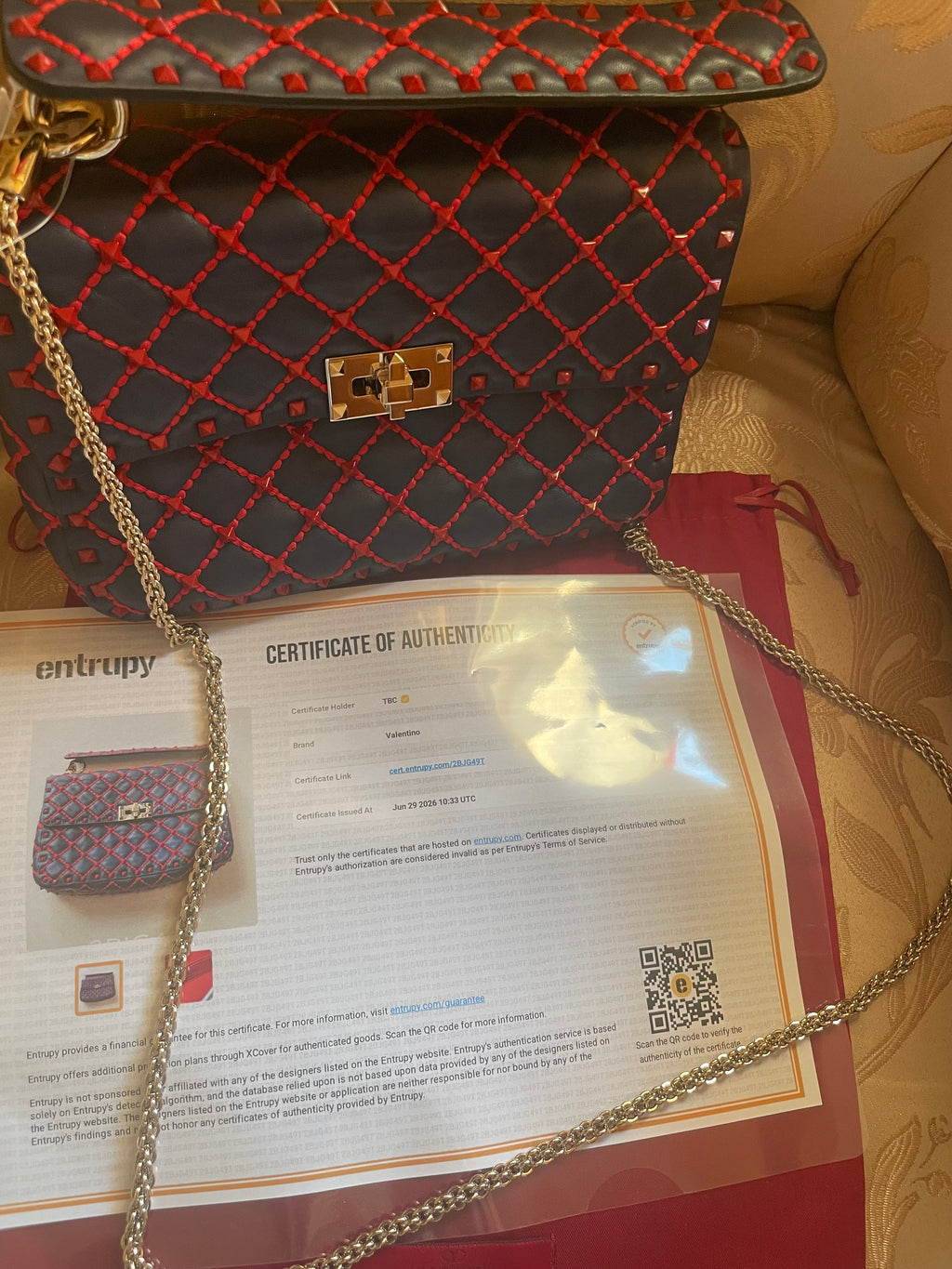 Borsa Valentino Garavani Rockstud Spike Medium - Con Certificato Entrupy
