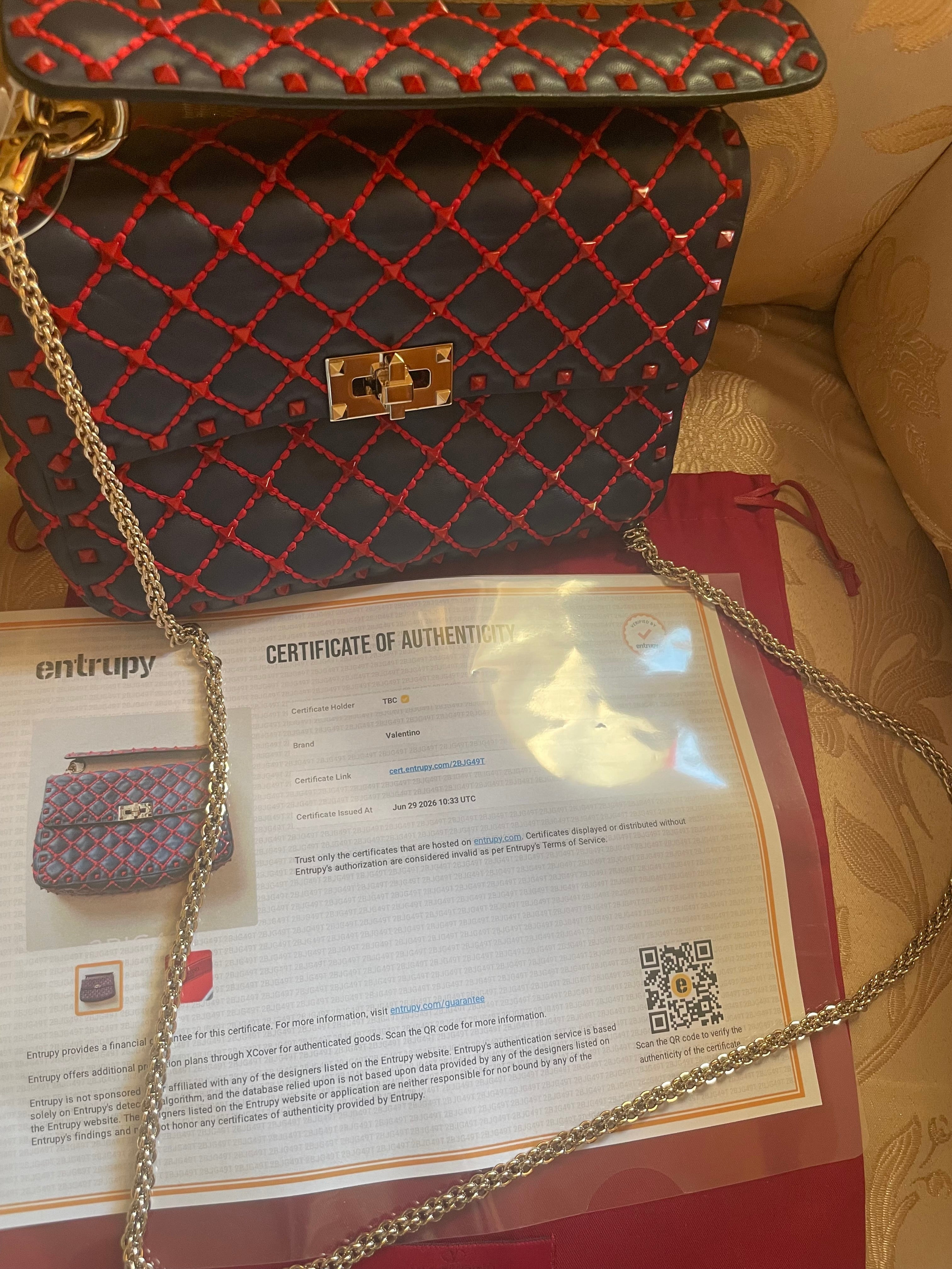 Borsa Valentino Garavani Rockstud Spike Medium - Con Certificato Entrupy