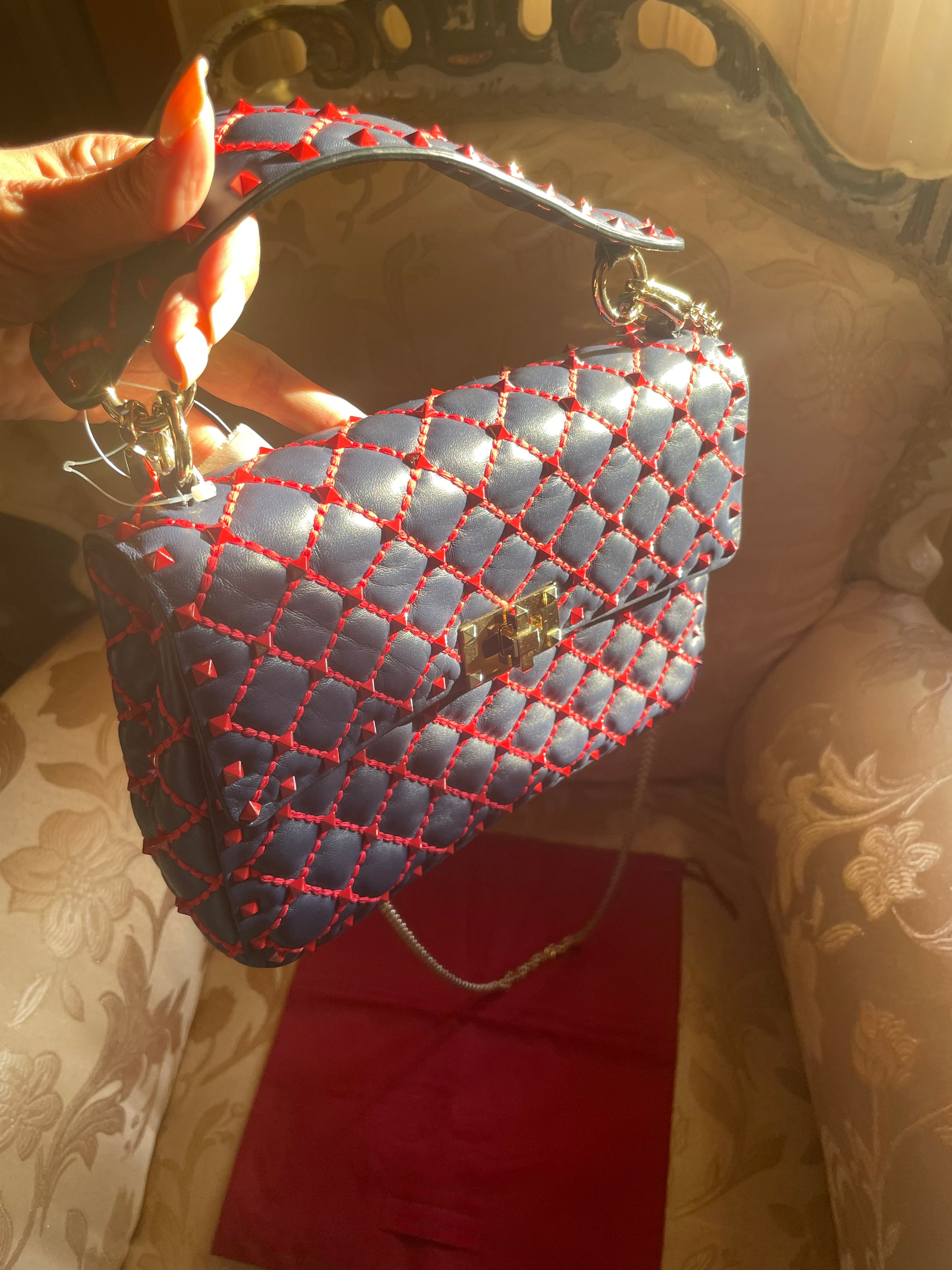 Borsa Valentino Garavani Rockstud Spike Medium - Con Certificato Entrupy