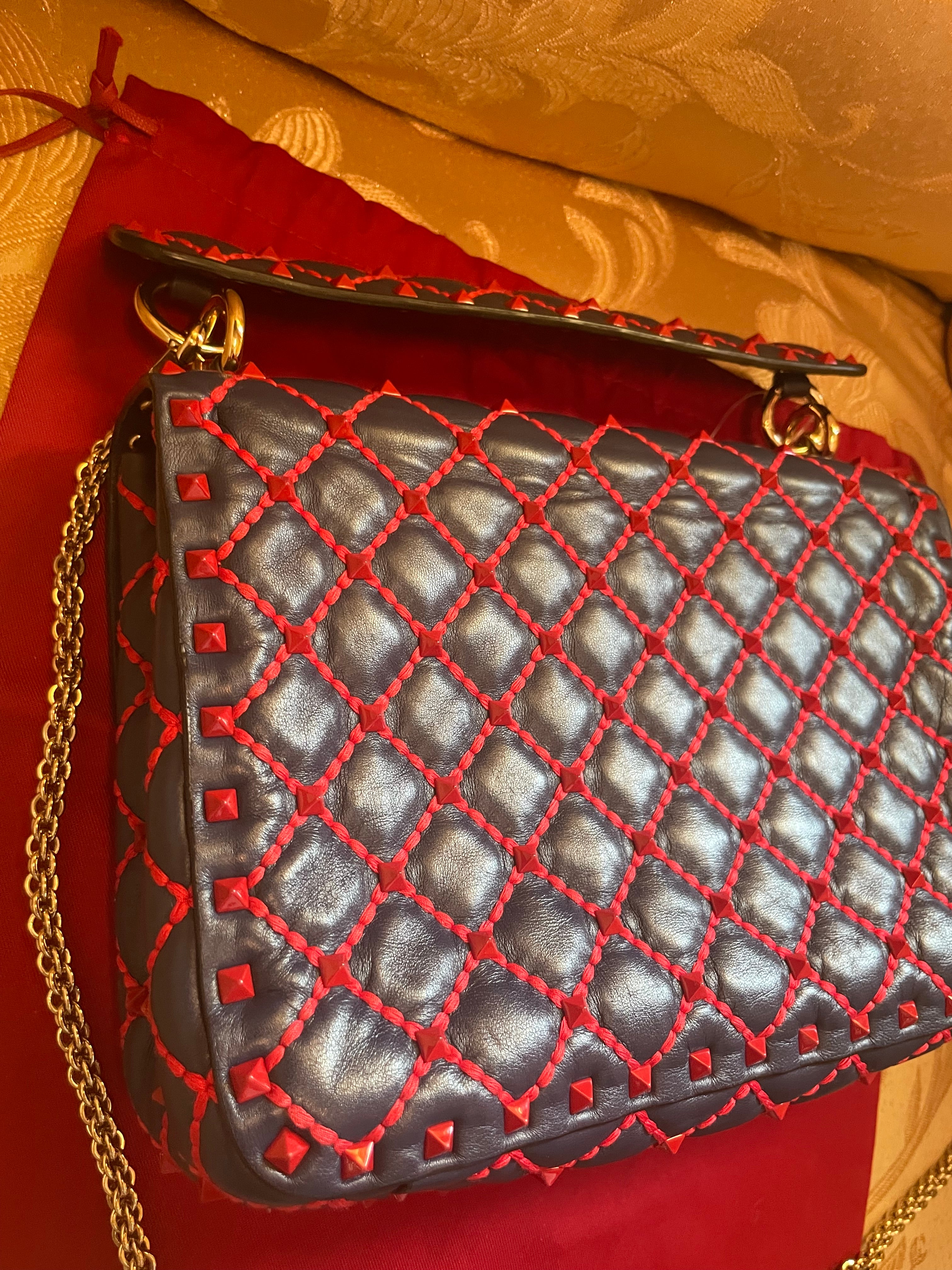 Borsa Valentino Garavani Rockstud Spike Medium - Con Certificato Entrupy
