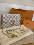 Louis Vuitton Croisette Wallet on Chain (WOC) in tela Damier Azur