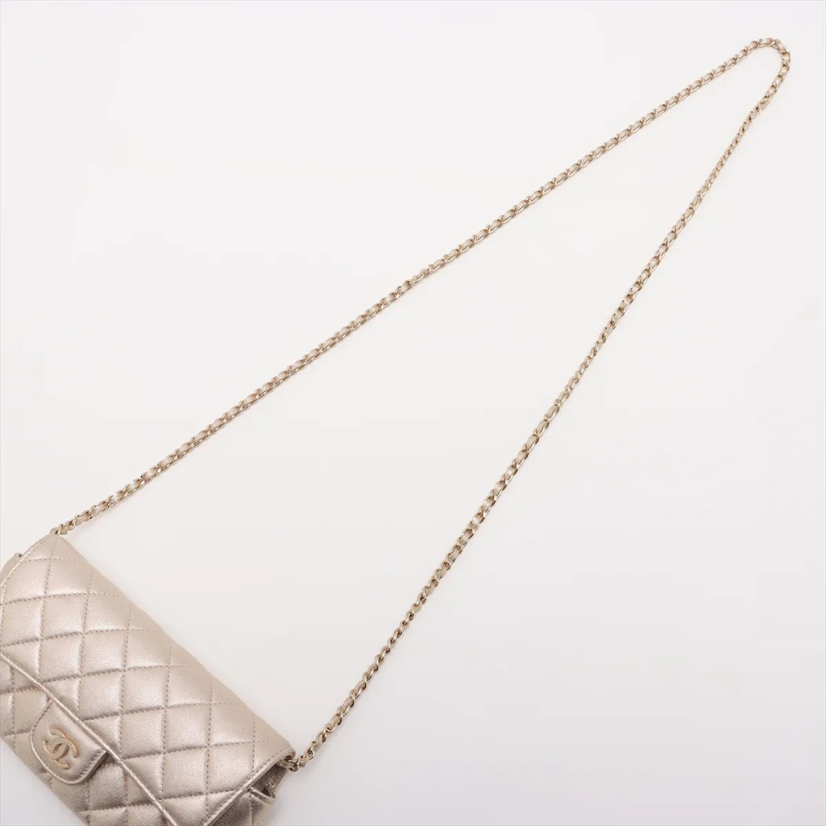 Chanel Classic Glasses Case on Chain AP2012 - Pelle Laminata Oro