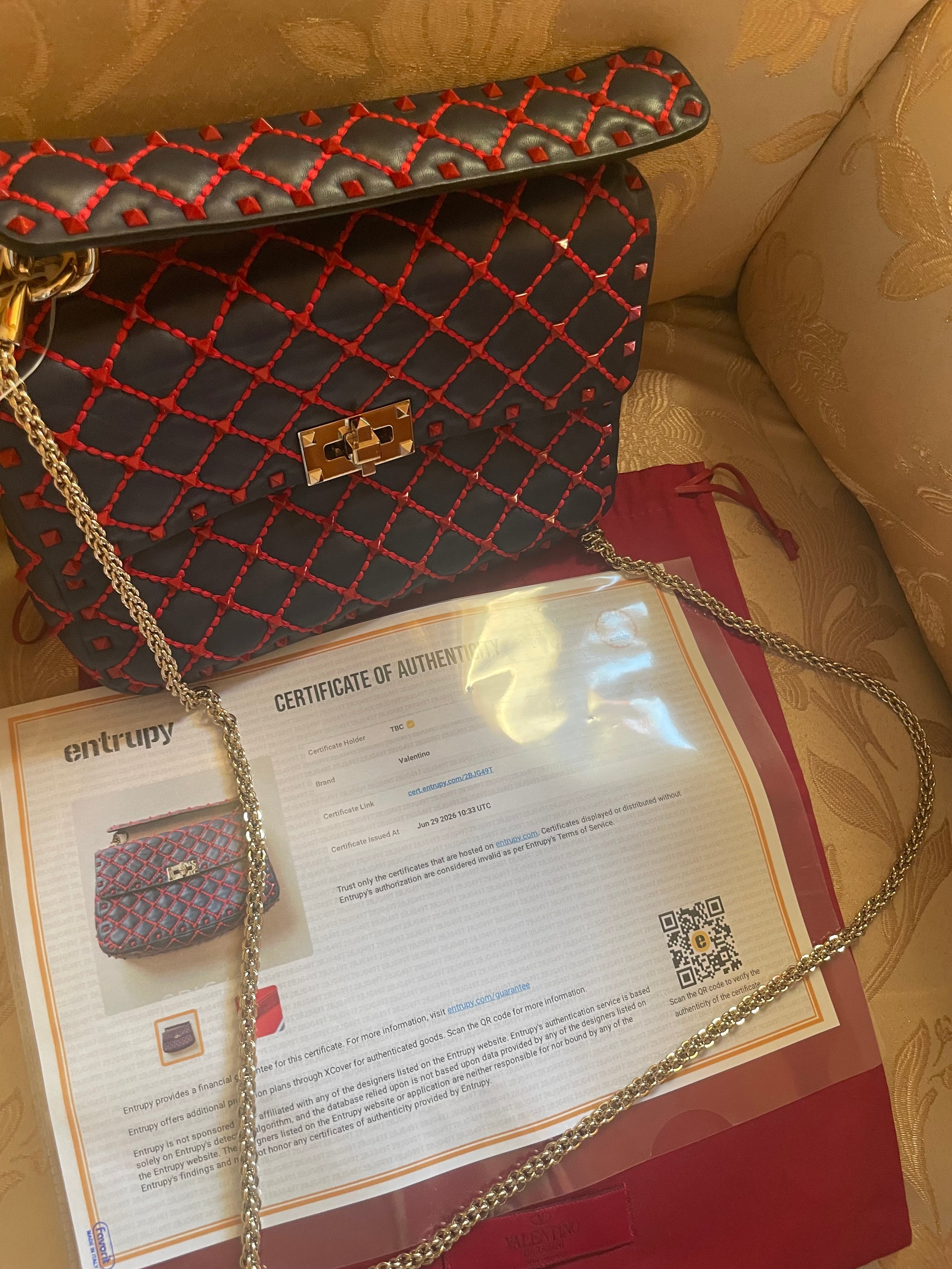 Borsa Valentino Garavani Rockstud Spike Medium - Con Certificato Entrupy