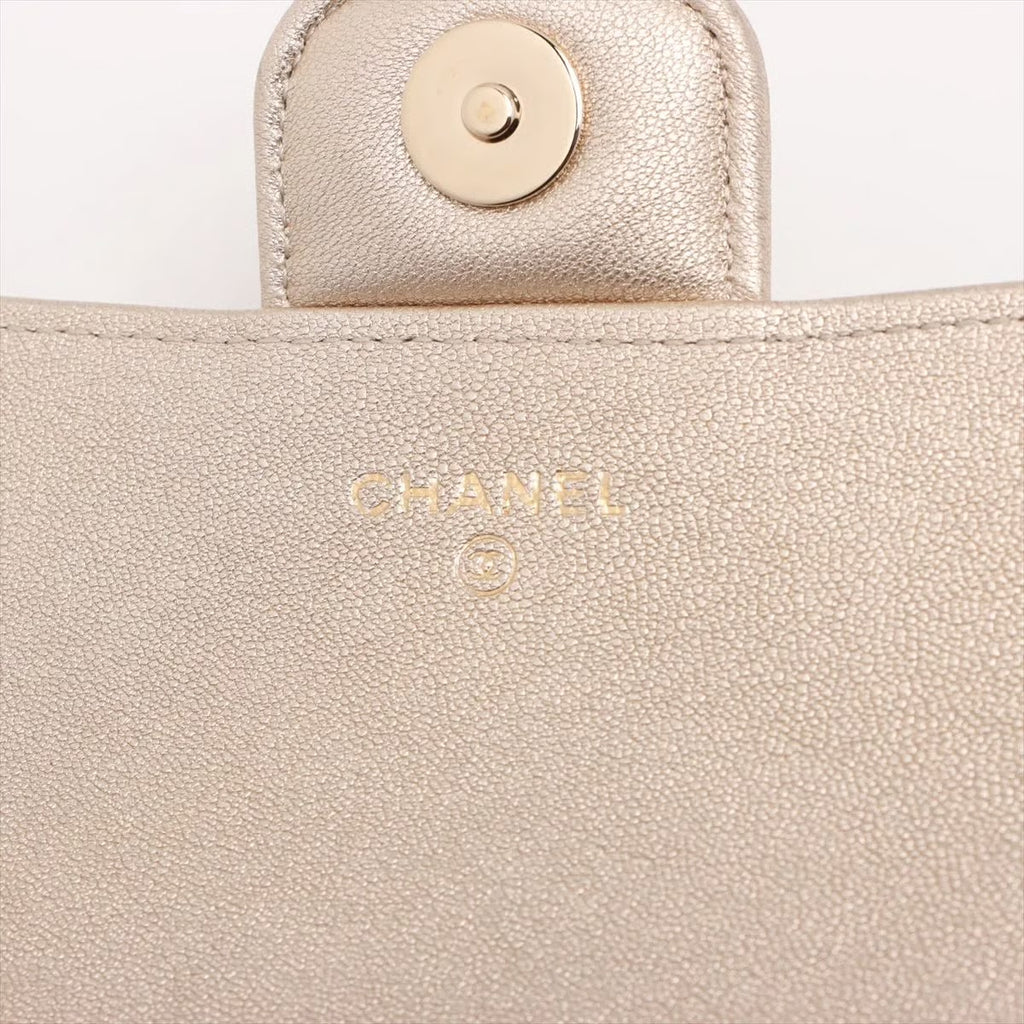Chanel Classic Glasses Case on Chain AP2012 - Pelle Laminata Oro