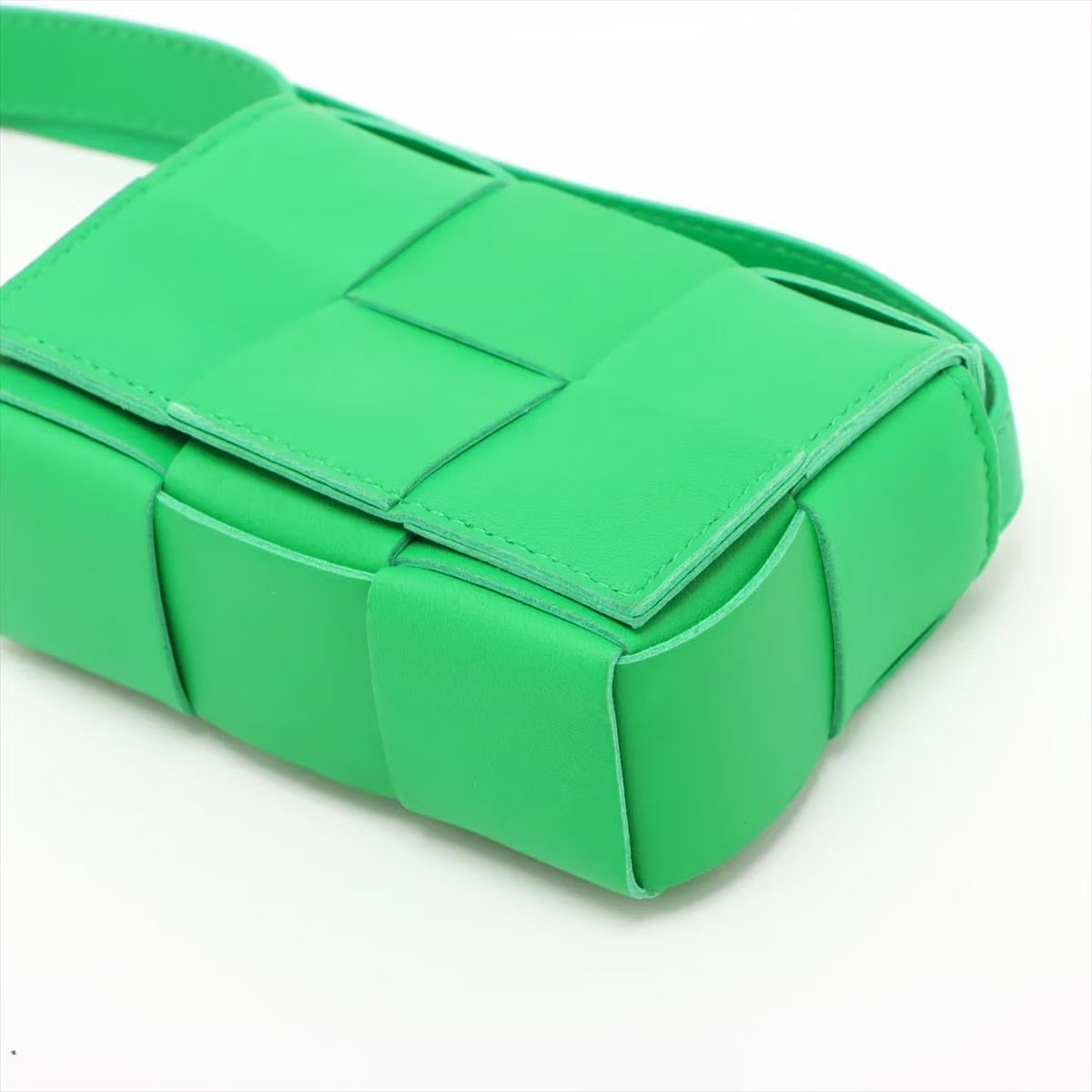 Sac Mini Bottega Veneta Candy Cassette Cuir Vert Parakeet