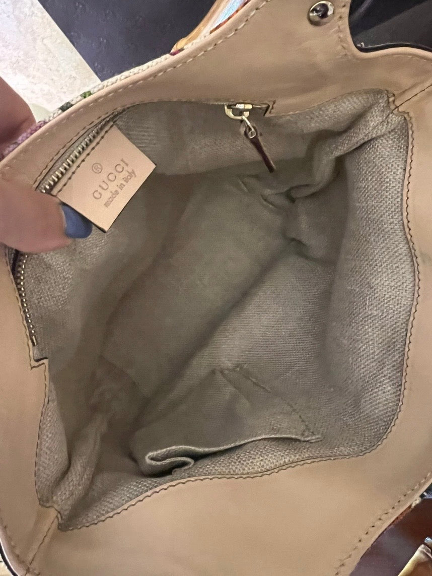 Gucci Bamboo Flora Tote