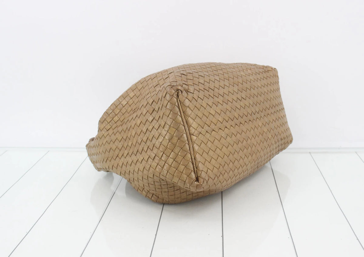 Bottega Veneta Intrecciato Hobo Large Metallic Bronze