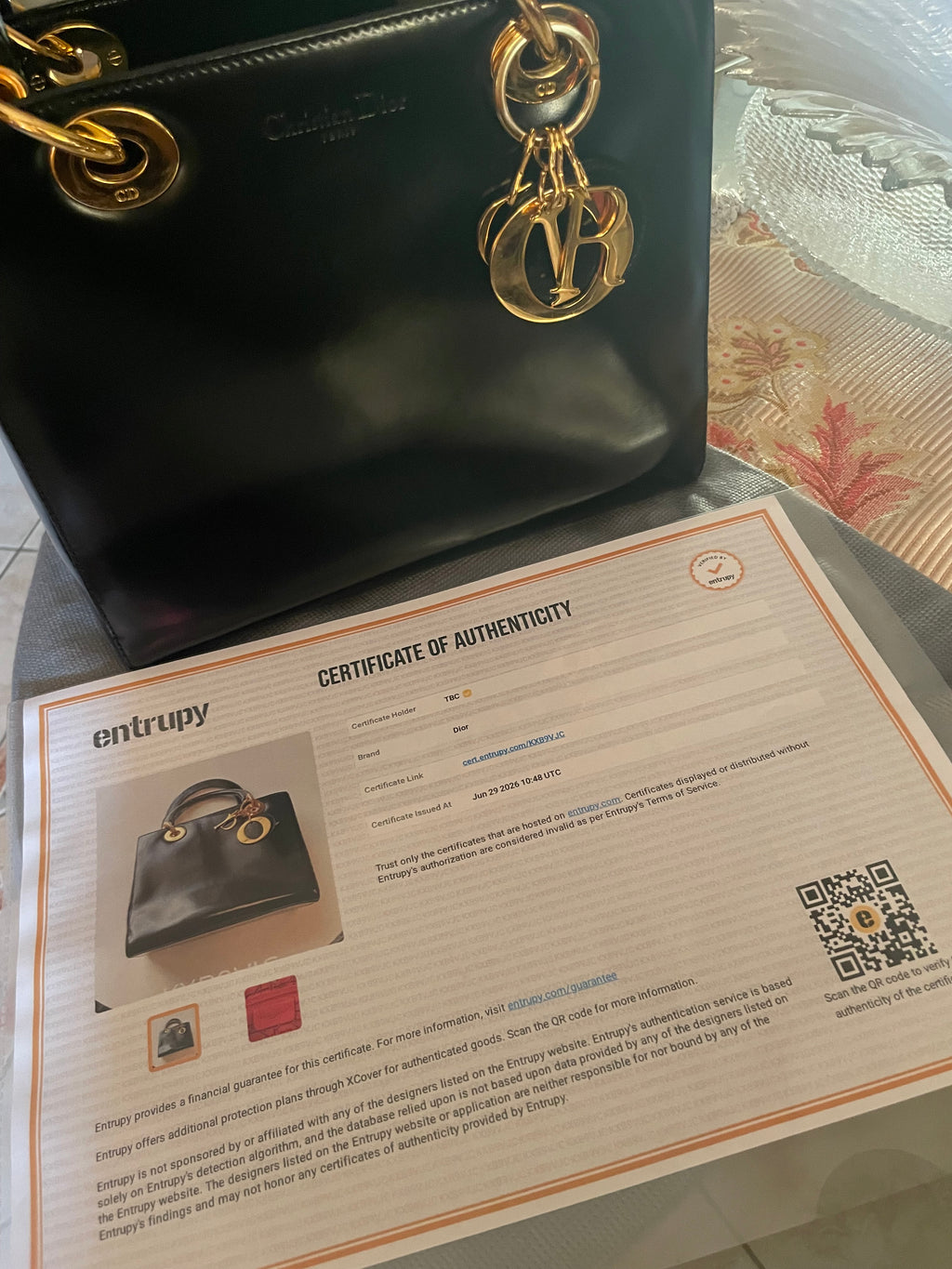 Christian Dior – Lady Dior Medium Vintage (Pelle Liscia Nera)
