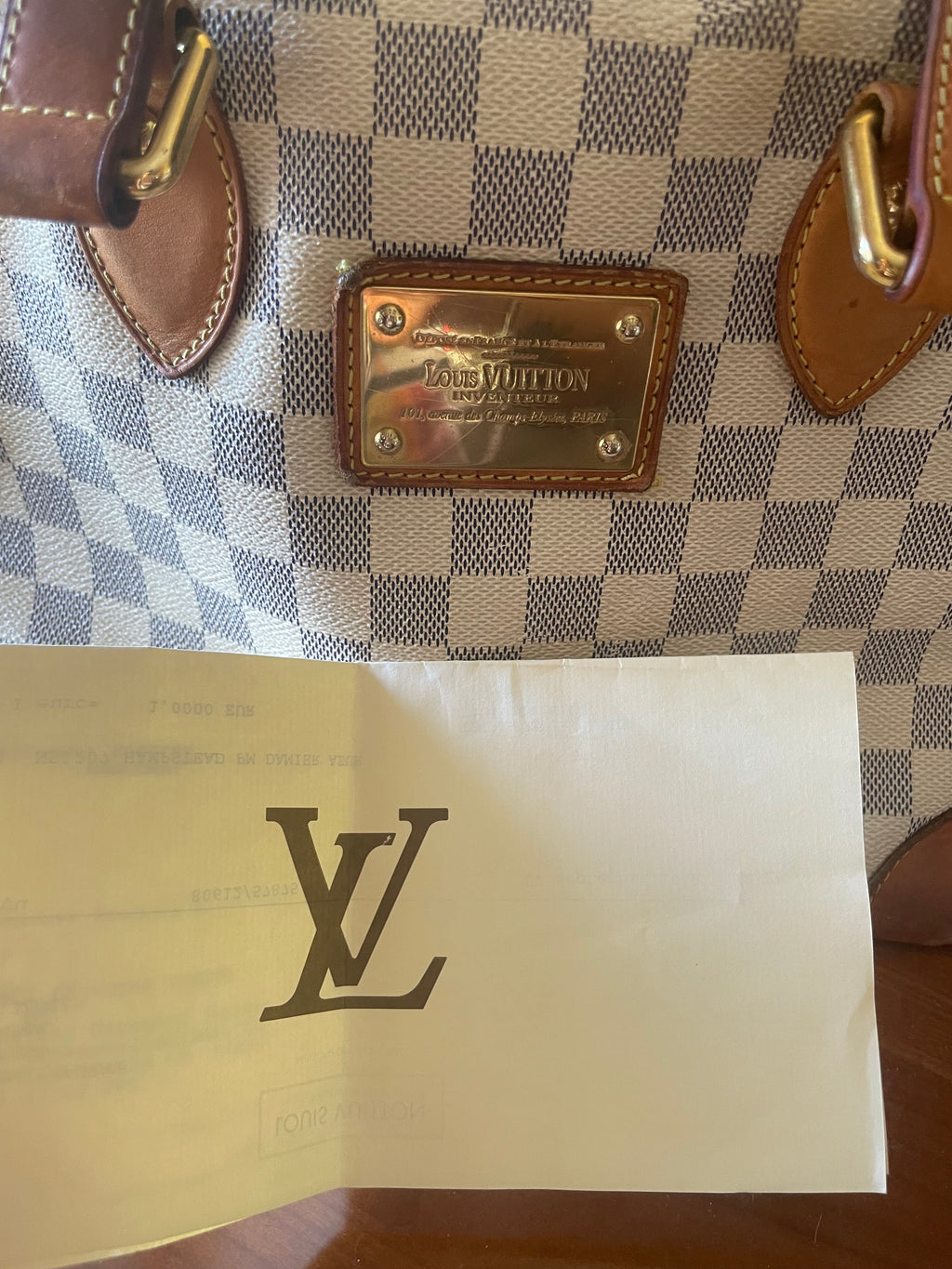 Louis Vuitton Borsa Louis Vuitton modello  Hamstead  PM in tela Damier Azur