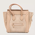 Celine Mini Luggage Tricolor Beige e Camoscio – Con Certificato Entrupy