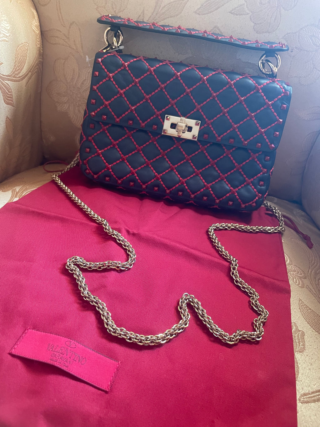 Borsa Valentino Garavani Rockstud Spike Medium - Con Certificato Entrupy
