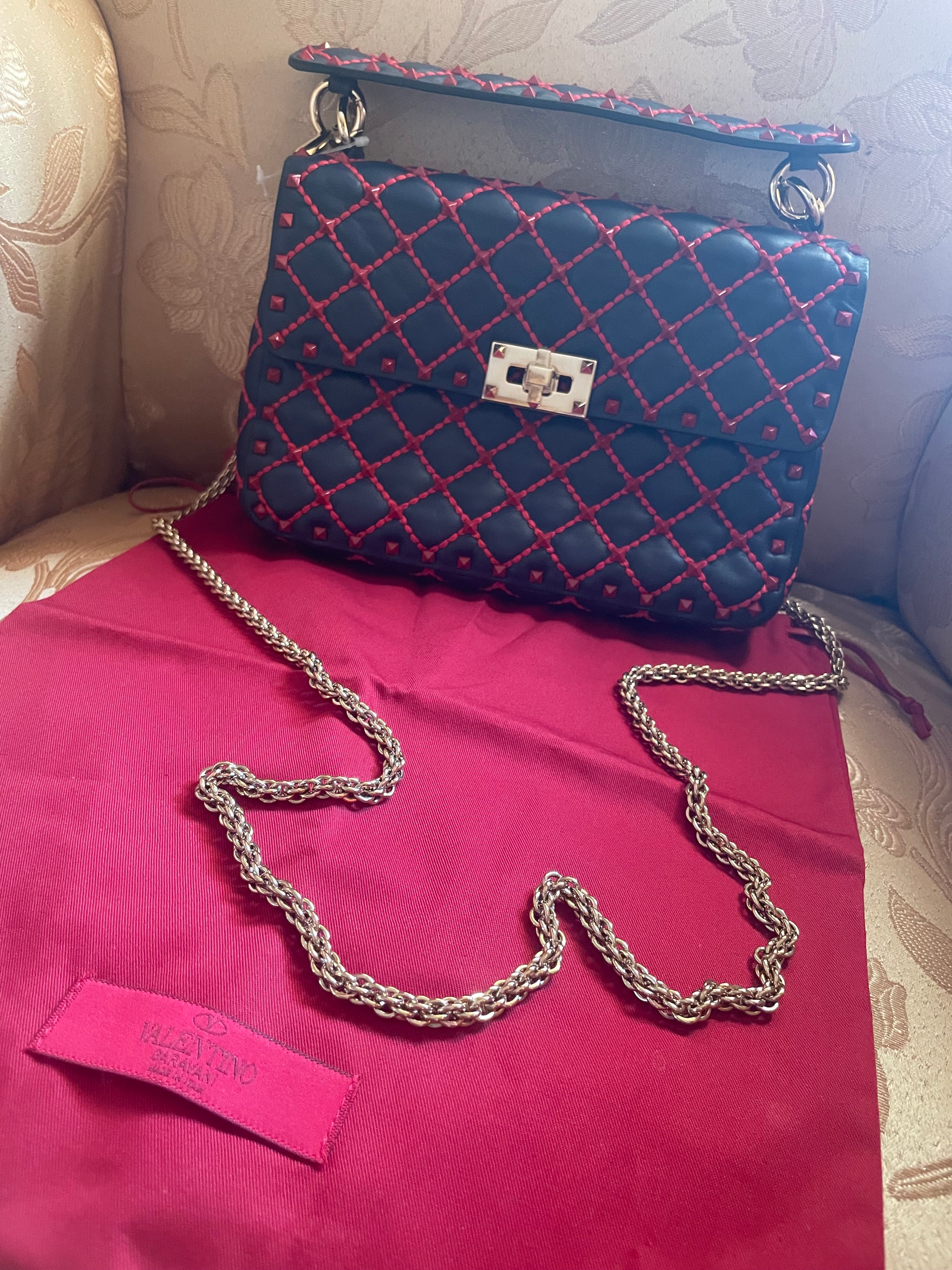 Borsa Valentino Garavani Rockstud Spike Medium - Con Certificato Entrupy