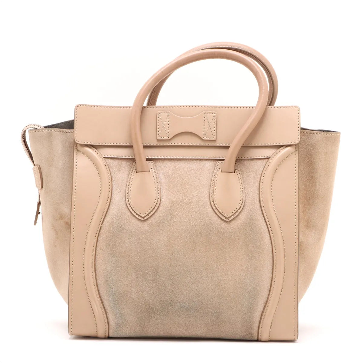 Celine Mini Luggage Tricolor Beige e Camoscio – Con Certificato Entrupy