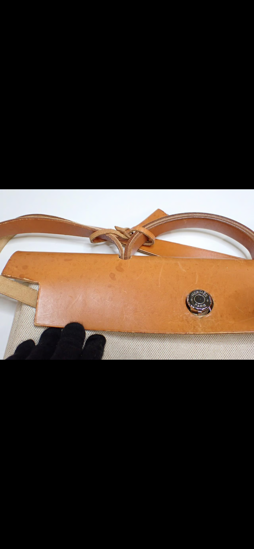 Borsa Hermès Herbag MM  (Modello 2-in-1 in Tela e Cuoio)