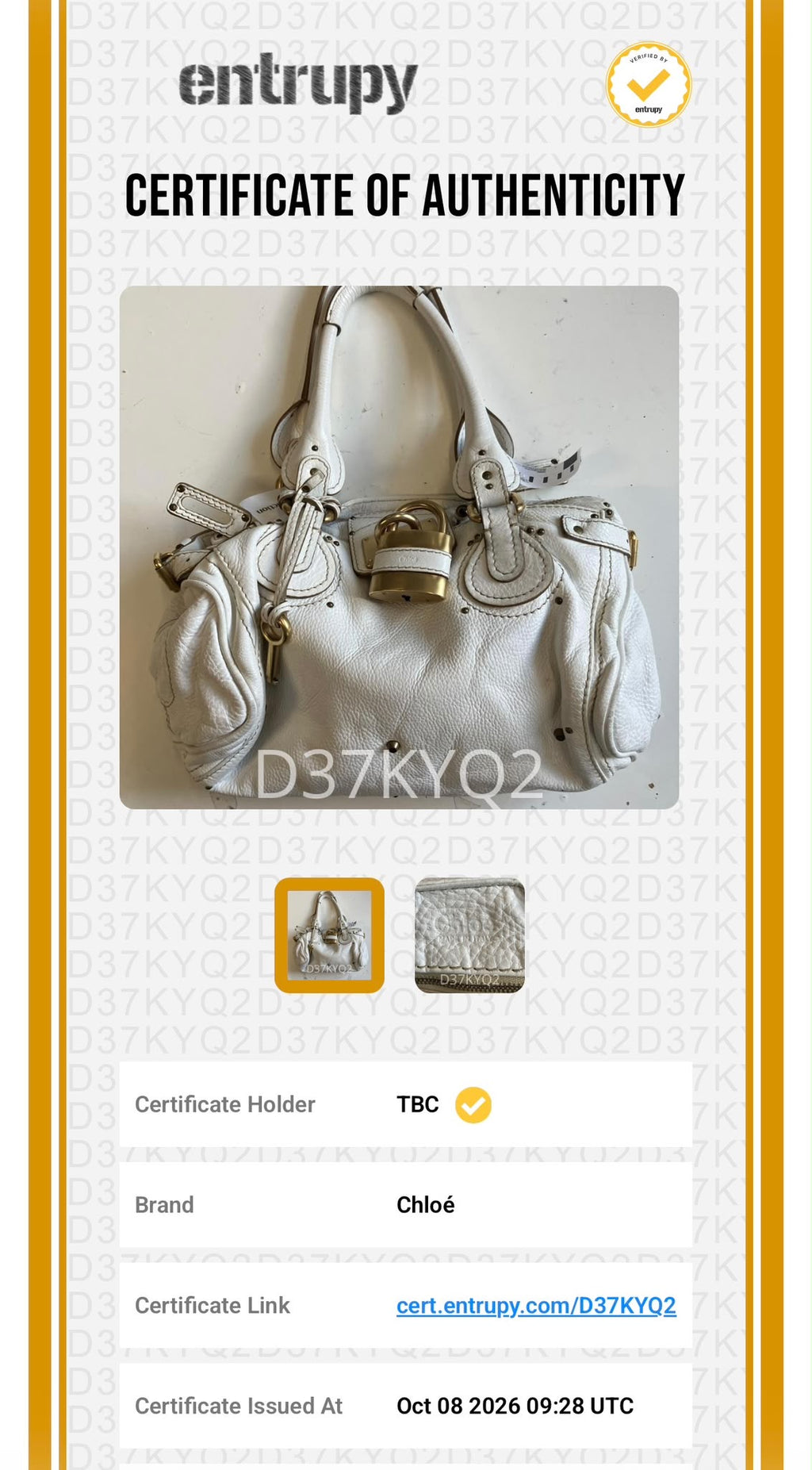 Chloe’ Paddington Handbag Vintage YK2