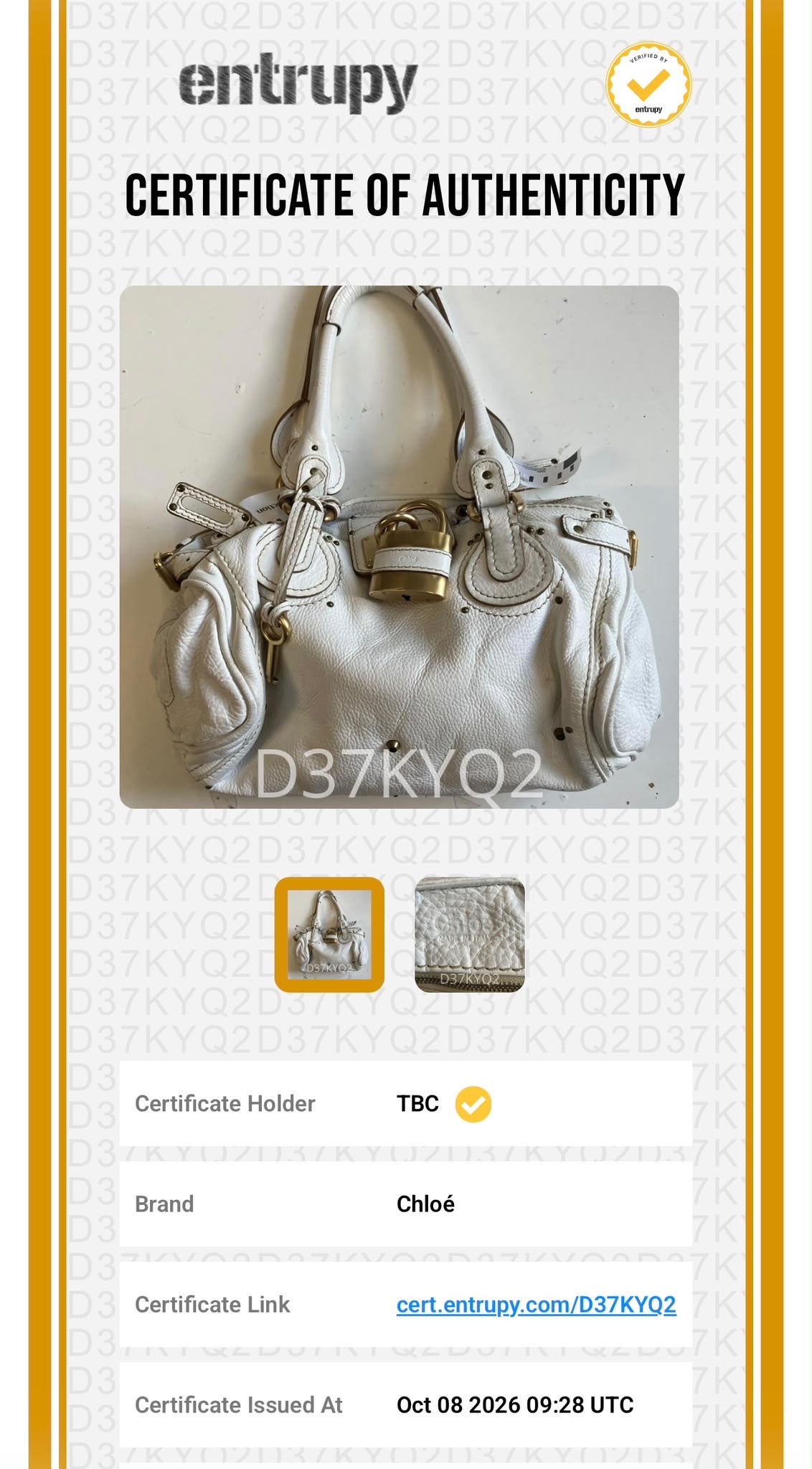 Chloe’ Paddington Handbag Vintage YK2