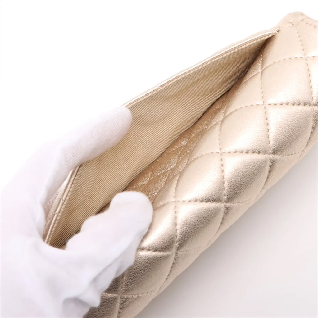 Chanel Classic Glasses Case on Chain AP2012 - Pelle Laminata Oro