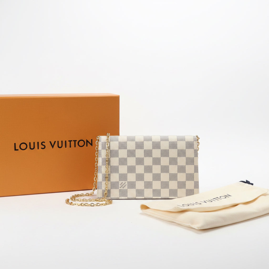 Louis Vuitton Croisette Wallet on Chain (WOC) in tela Damier Azur