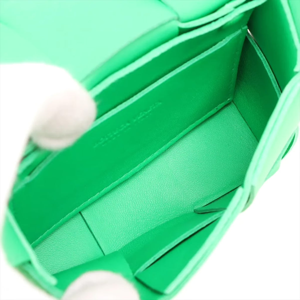 Sac Mini Bottega Veneta Candy Cassette Cuir Vert Parakeet