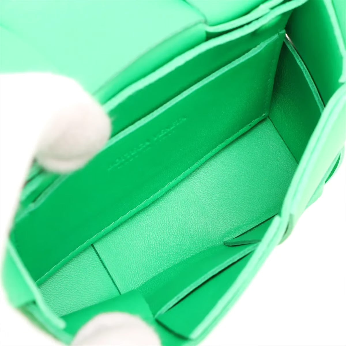 Sac Mini Bottega Veneta Candy Cassette Cuir Vert Parakeet