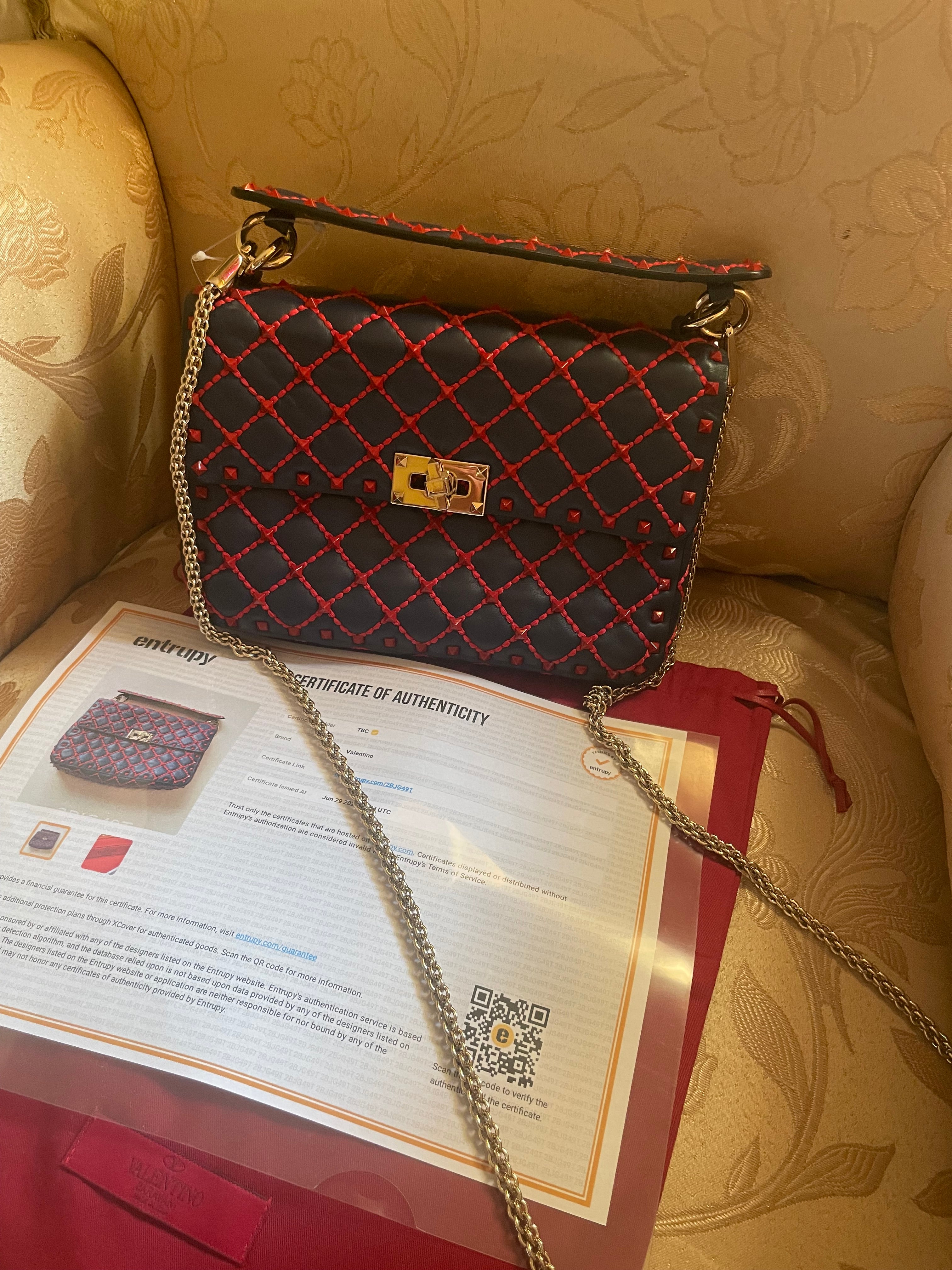 Borsa Valentino Garavani Rockstud Spike Medium - Con Certificato Entrupy