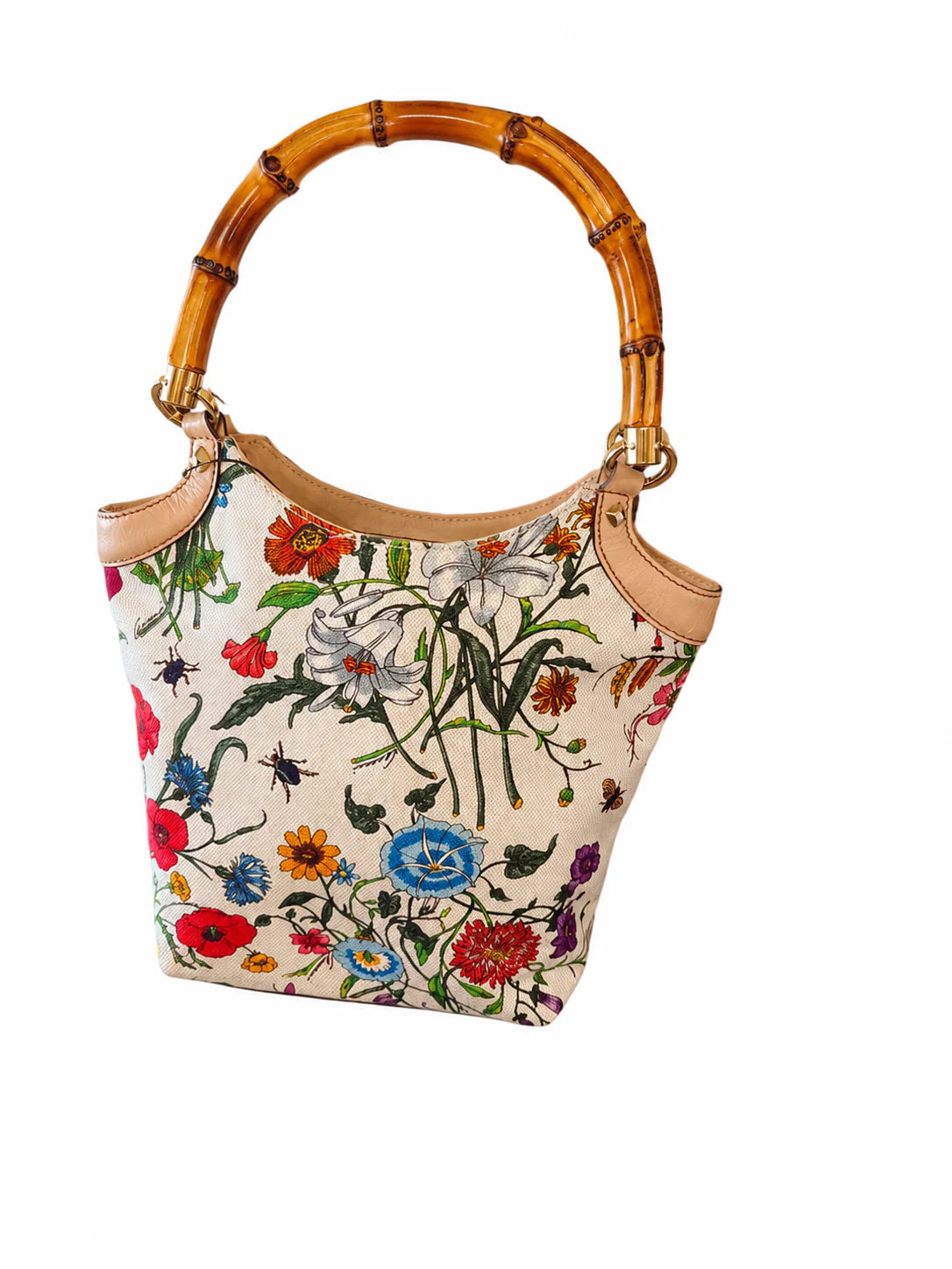 Gucci Bamboo Flora Tote